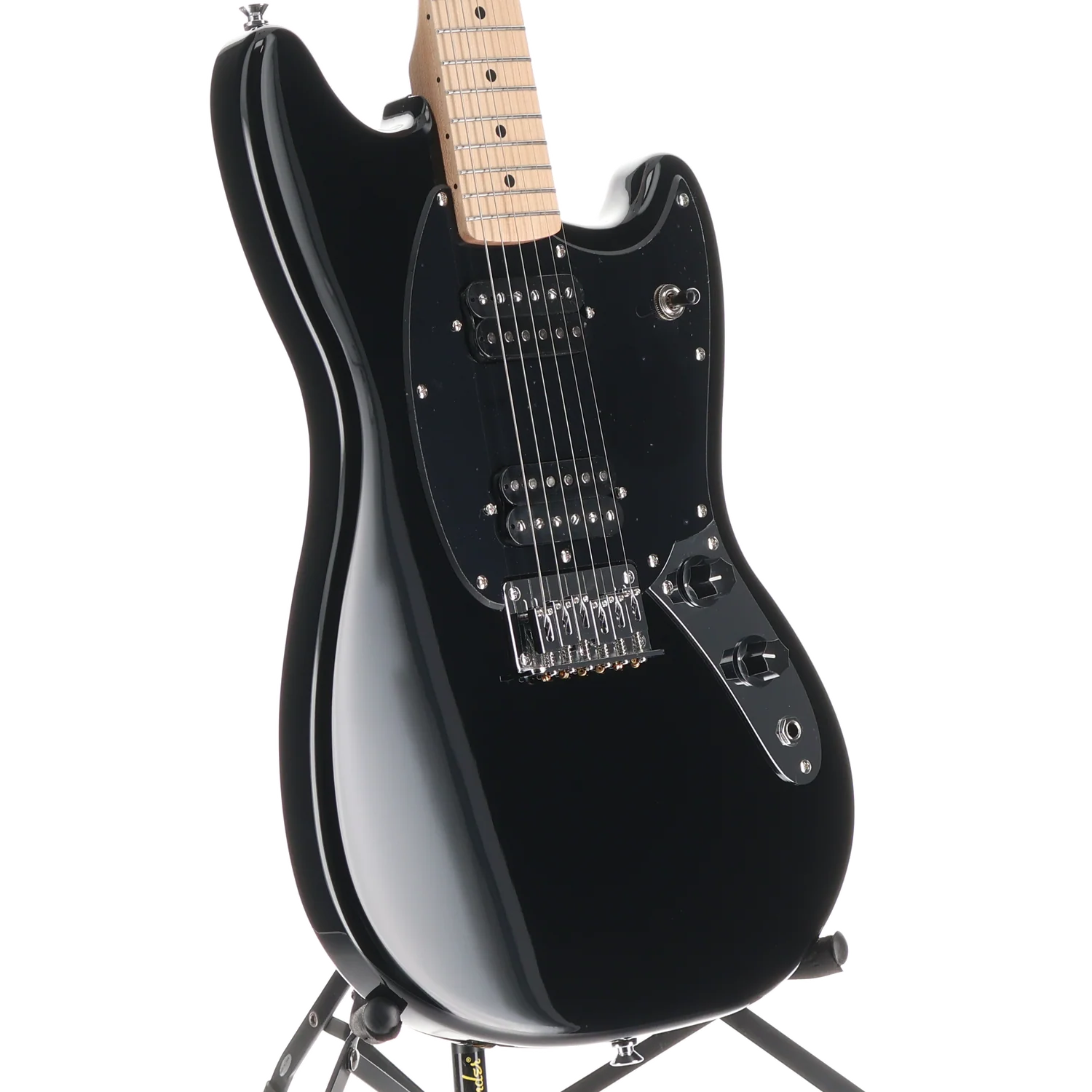 Squier Squier Sonic Mustang HH, Maple Fingerboard, Black Pickguard, Black (RP) (03506) - Image 3