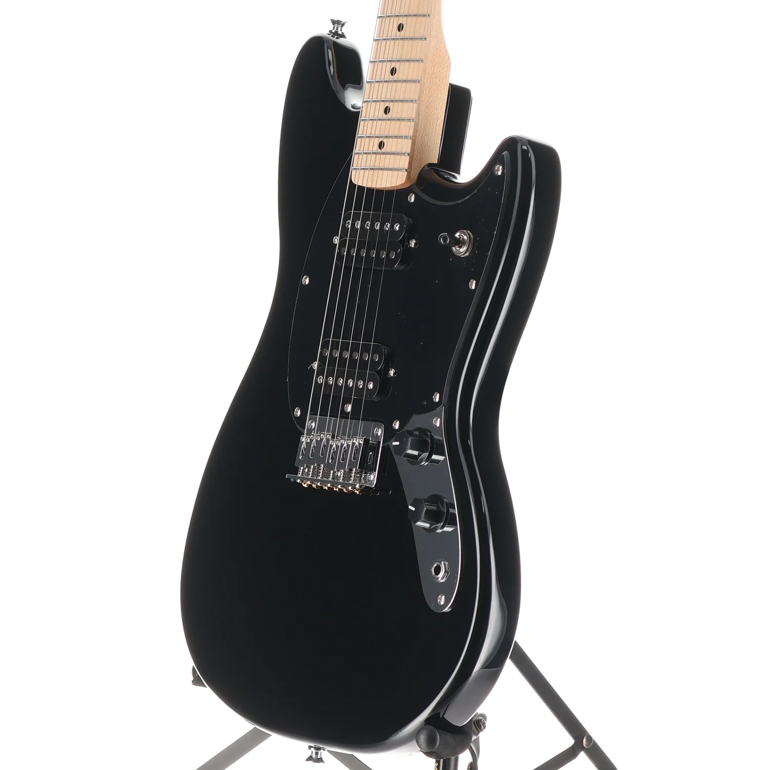 Squier Squier Sonic Mustang HH, Maple Fingerboard, Black Pickguard, Black (RP) (03506) - Image 4