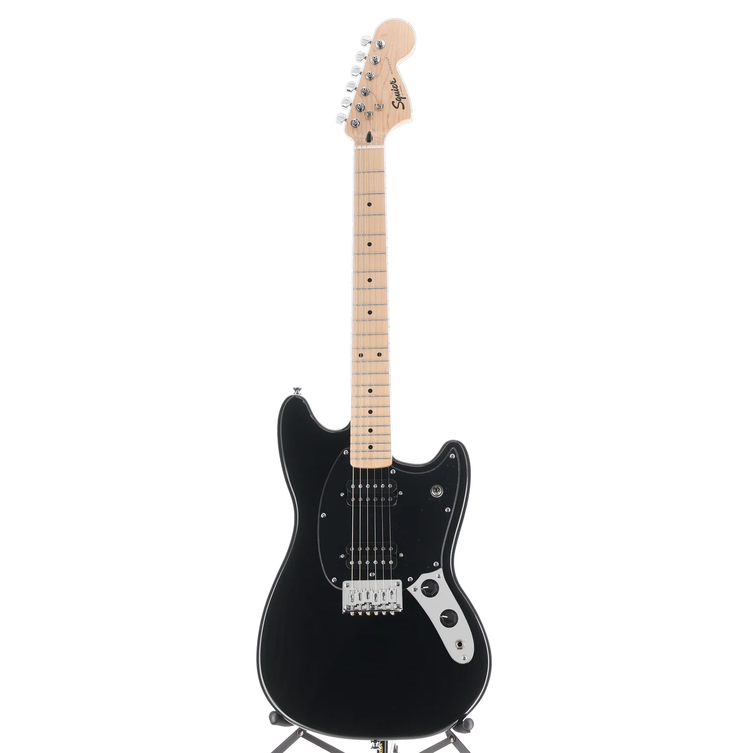 Squier Squier Sonic Mustang HH, Maple Fingerboard, Black Pickguard, Black (RP) (03506) - Image 5