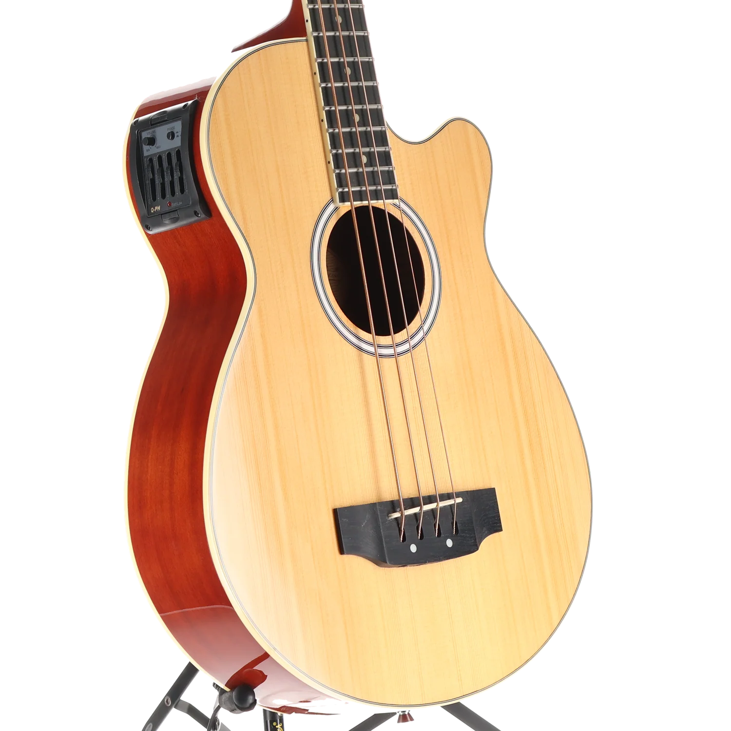 Washburn AB5K Acoustic Bass C/E  32" Scale - Spruce Top - Natural  (-AB5K) - Image 3