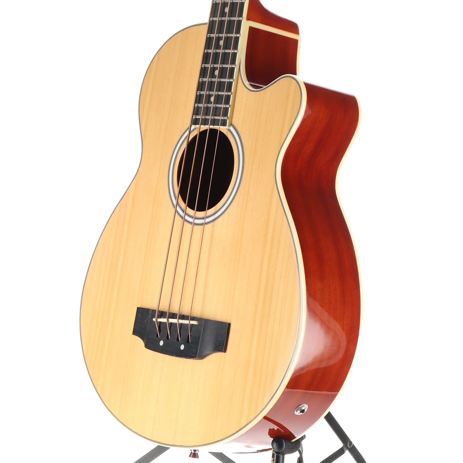 Washburn AB5K Acoustic Bass C/E  32" Scale - Spruce Top - Natural  (-AB5K) - Image 4