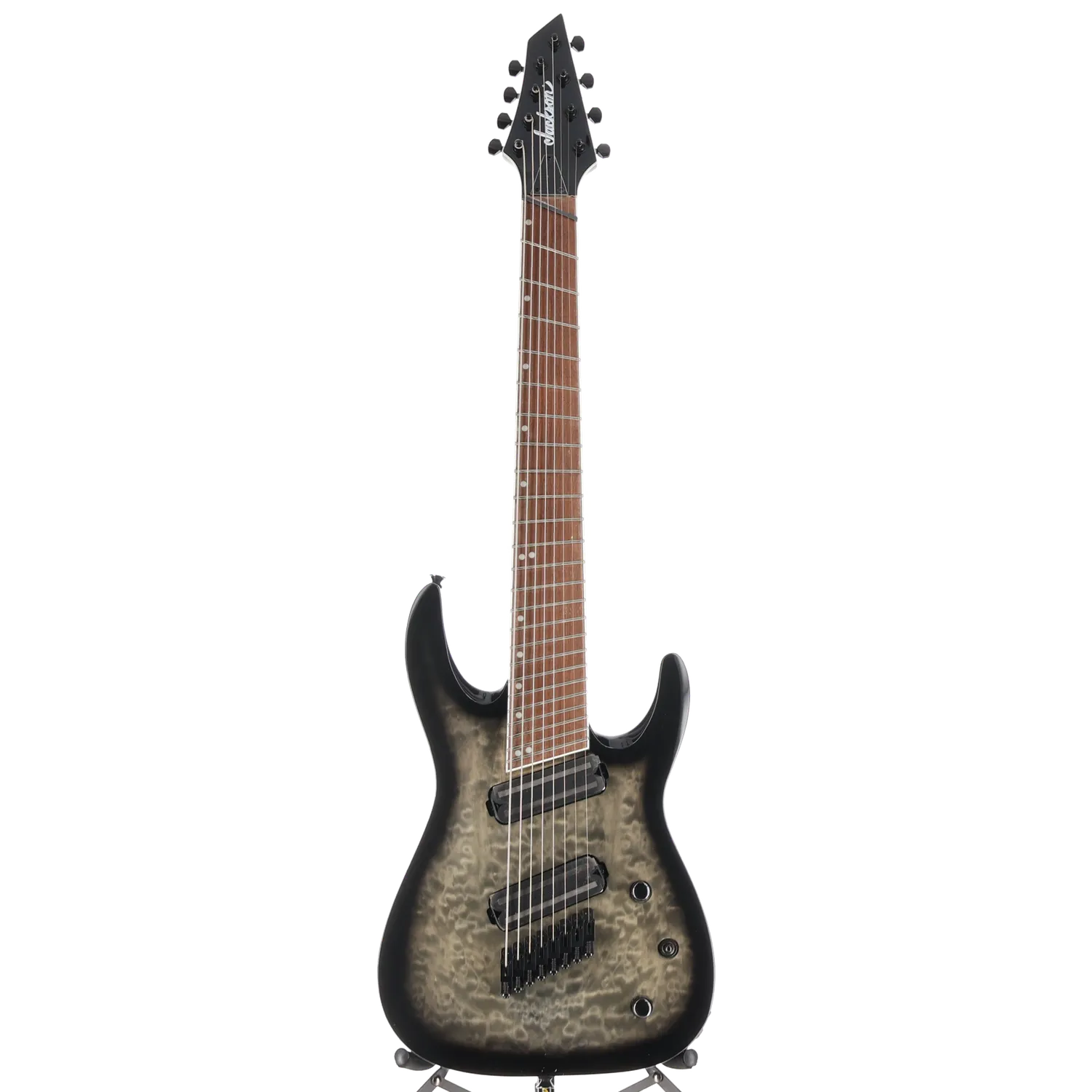 X Series Soloist Arch Top SLATX8Q MS, Laurel Fingerboard, Multi-Scale, Transparent Black Burst (RP) (04585) - Image 5